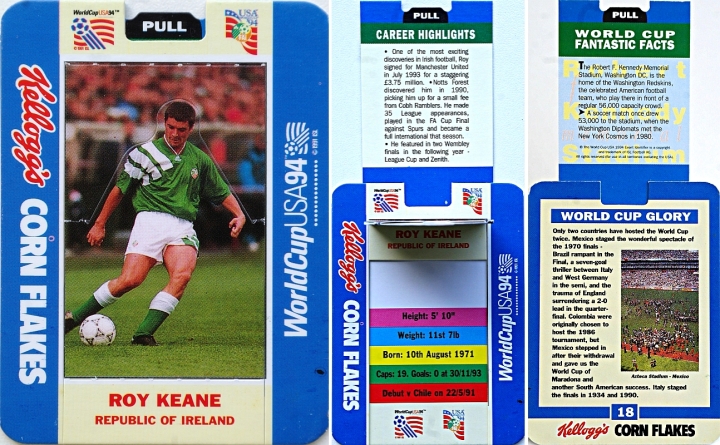 Roy Keane cards - Republic of Ireland